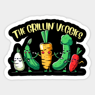 The Grillin Veggies | Funny Vegetables Sticker